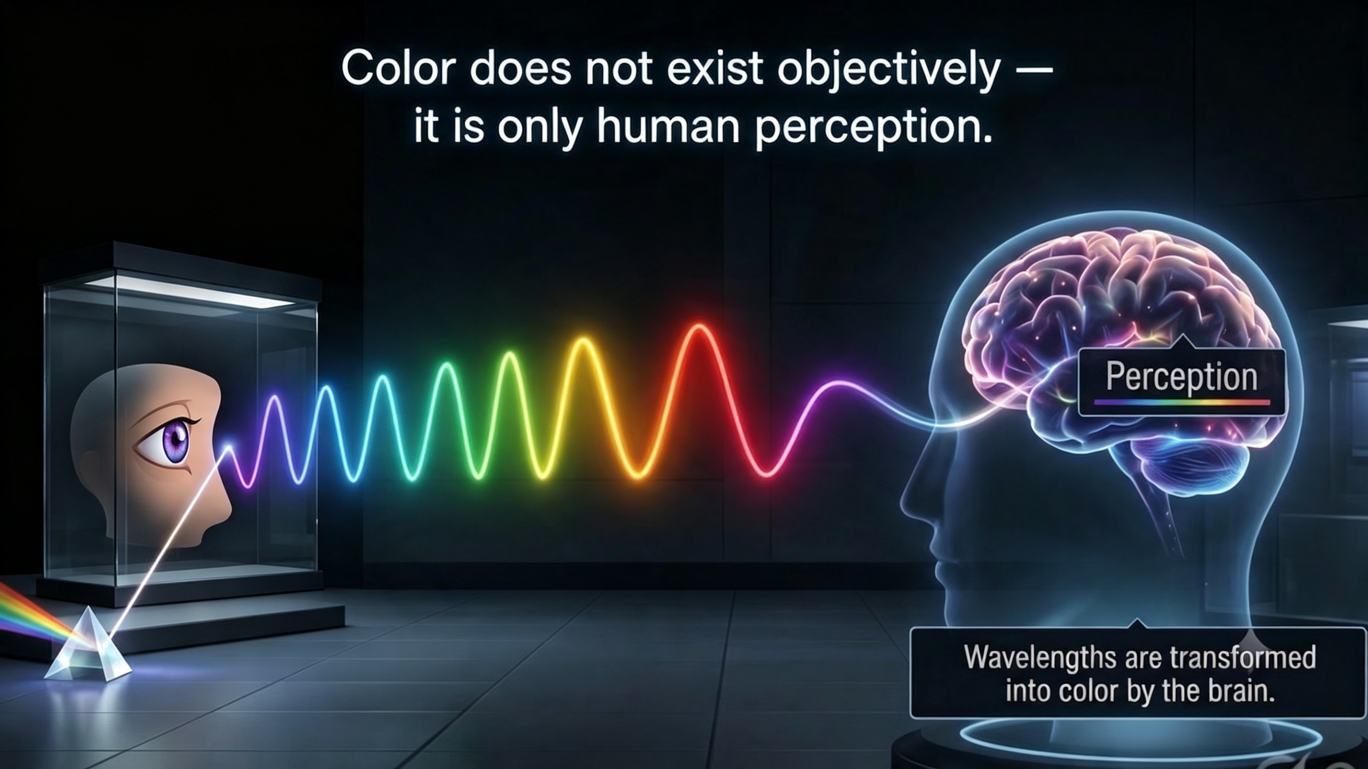 Colors are merely waves interpreted by the mind