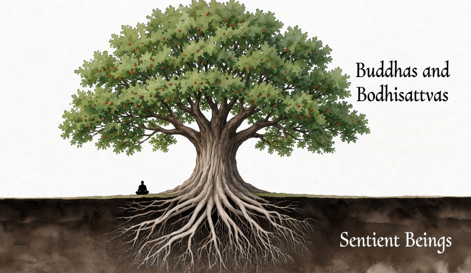 The Bodhi tree: sentient beings are its roots
