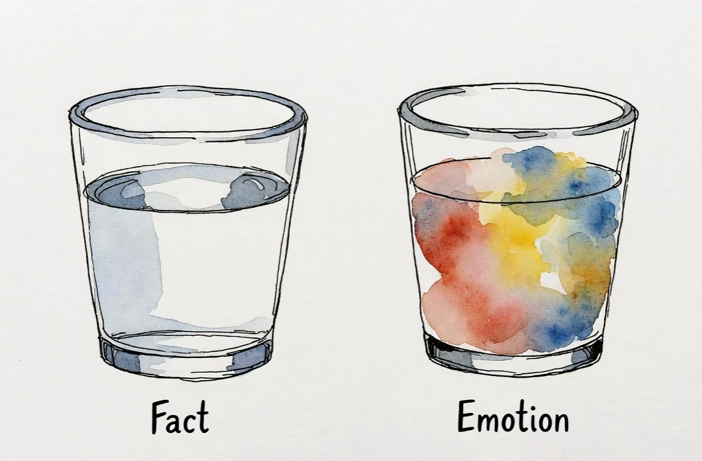 See clearly: facts remain, emotions pass