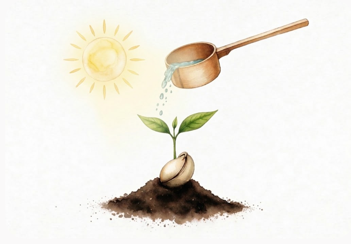 Nourish the seed; wholesome roots grow and bear fruit